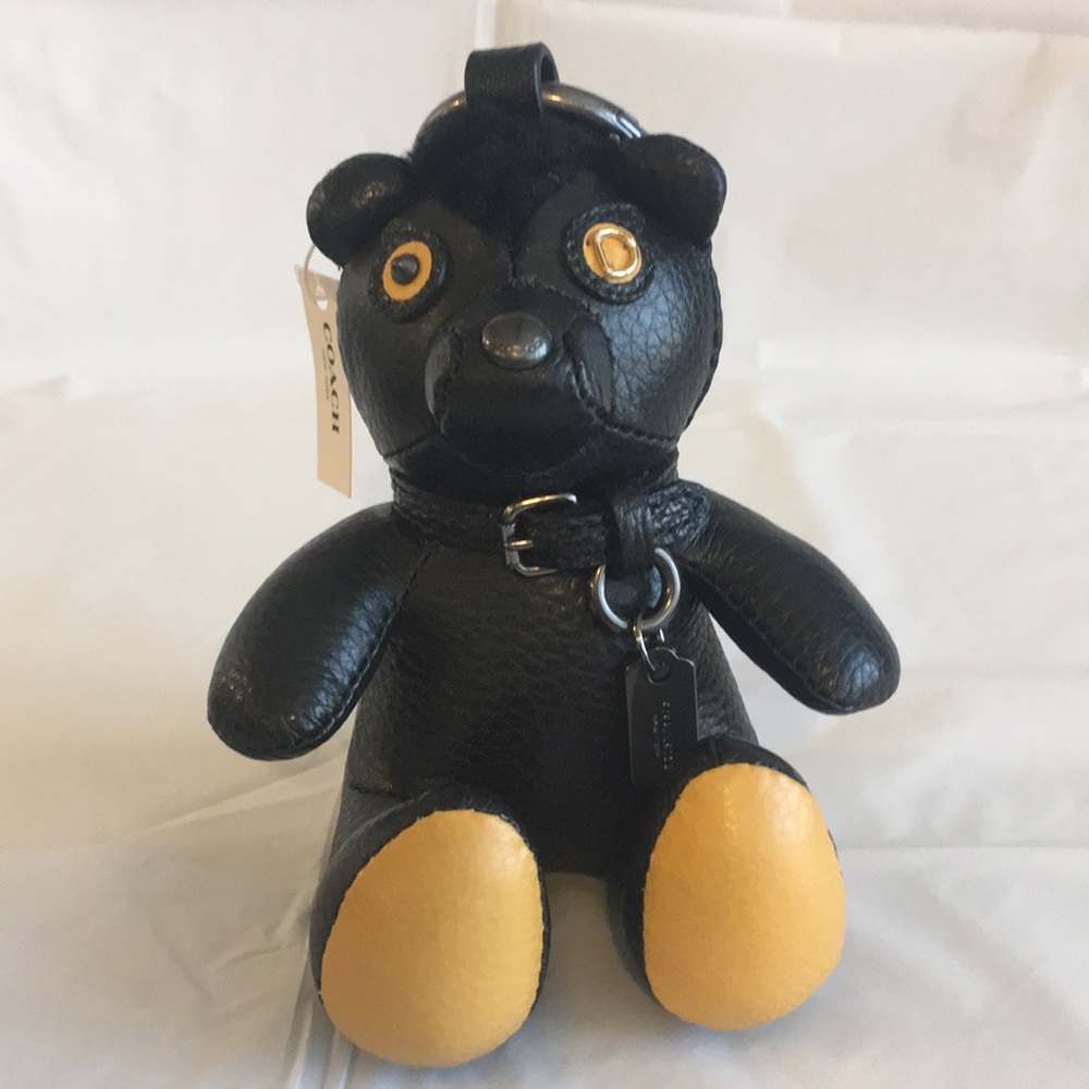 Coach Leather Bear Keychain NWT - Picture 2 of 8